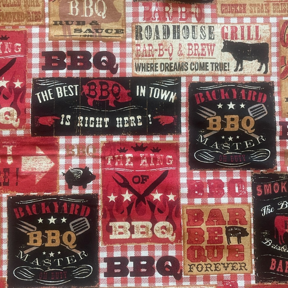 BBQ Apron with Rustic Design New Handcrafted. - Picture 3 of 3